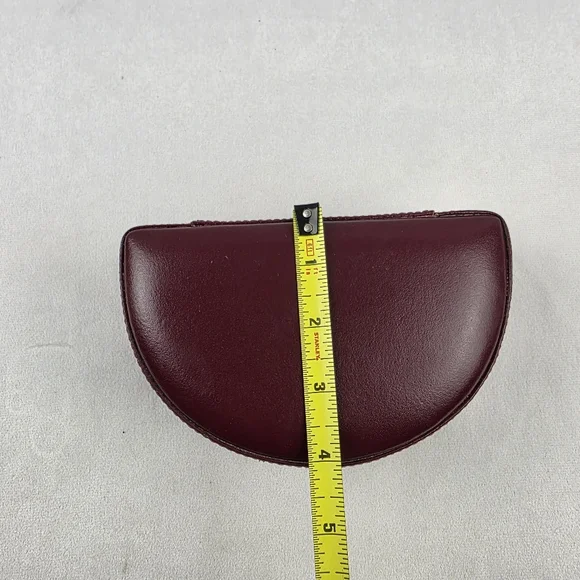 Vintage Wolf Designs Genuine Leather Jewlery Travel Case Necklace Rings Storage - Picture 5 of 6